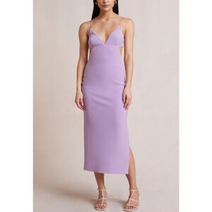 Bec + Bridge 'Ella' Purple V Neck Midi Dress Size 2